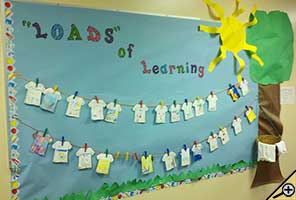 loasds of learning bulletin board